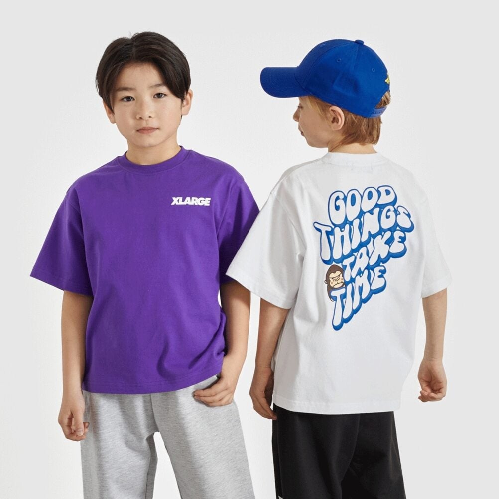 エクストララージキッズ] ファニーゴリラバックプリント半袖Tシャツ