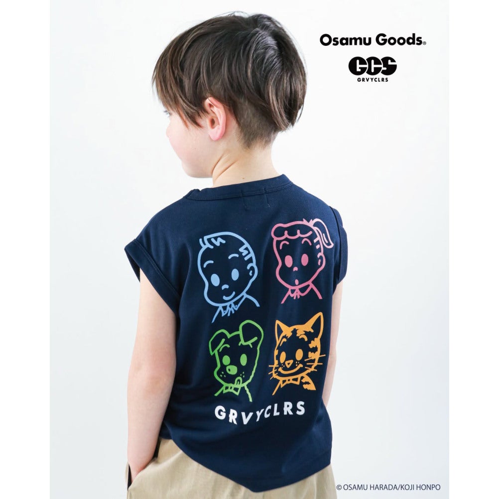 グルーヴィーカラーズ] CoolMax OSAMU GOODS ノースリーブ TEE 4NV紺