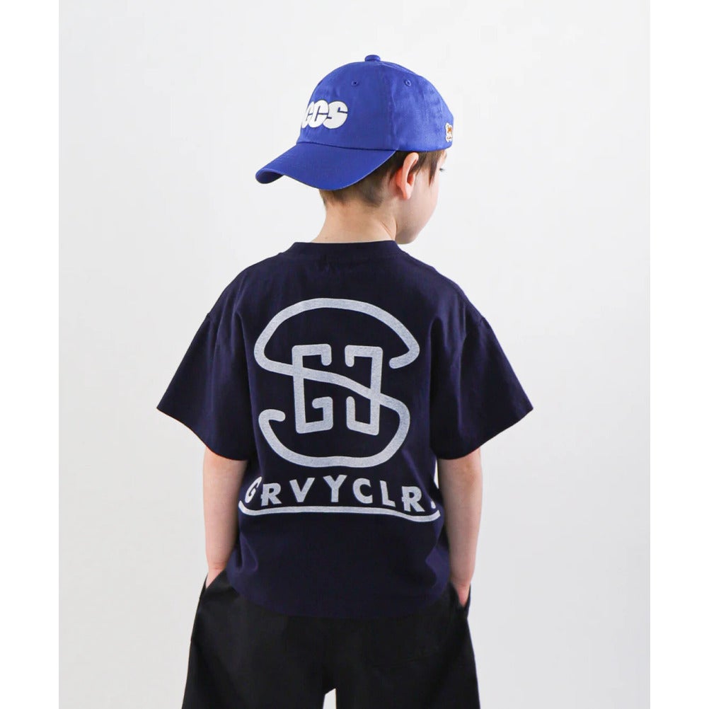 グルーヴィーカラーズ] テンジク APPLE POCKET TEE 4NV紺 ｜子供服の