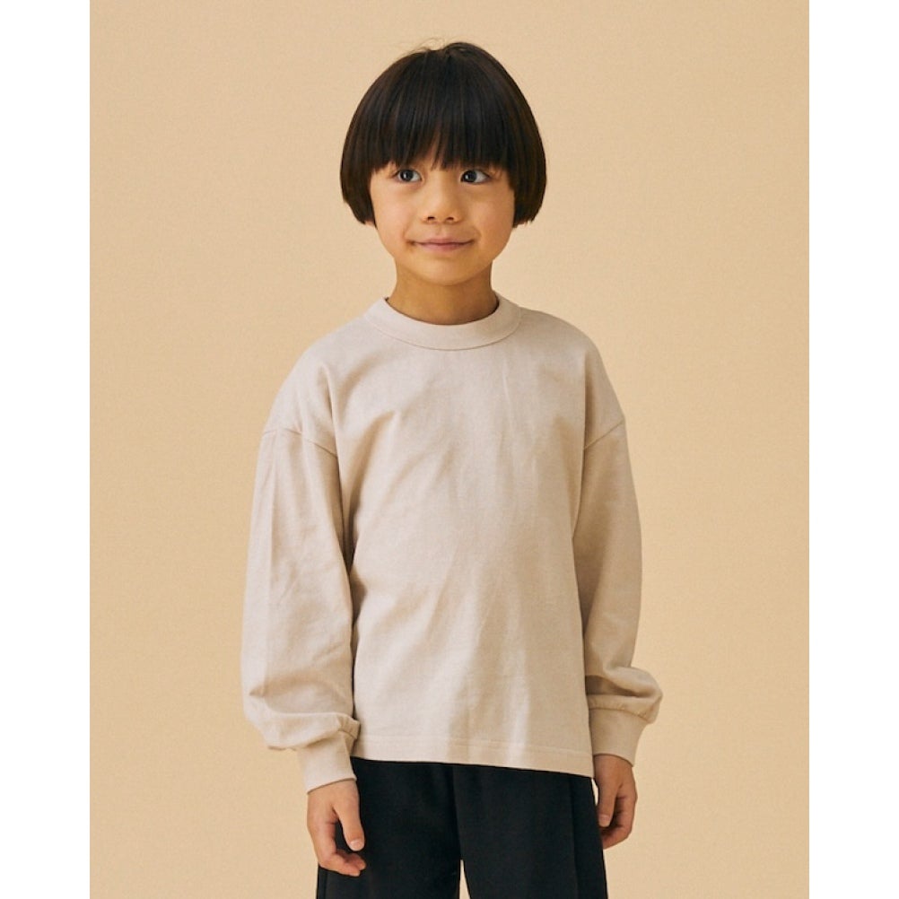 フォブ予約専用] PLAIN L/S Tシャツ【8月入荷予定】 サンド(SD) ｜子供