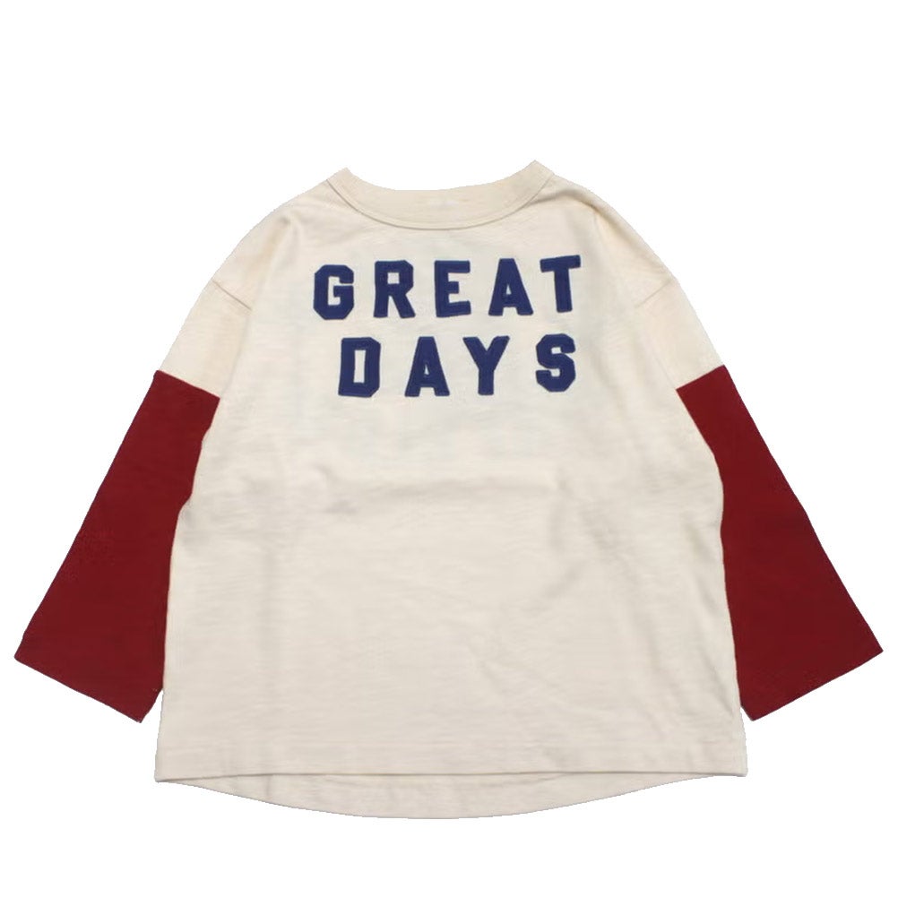 デニムアンドダンガリー] テンジク 31 L/S TEE(8分袖) 55DR濃赤 ｜子供