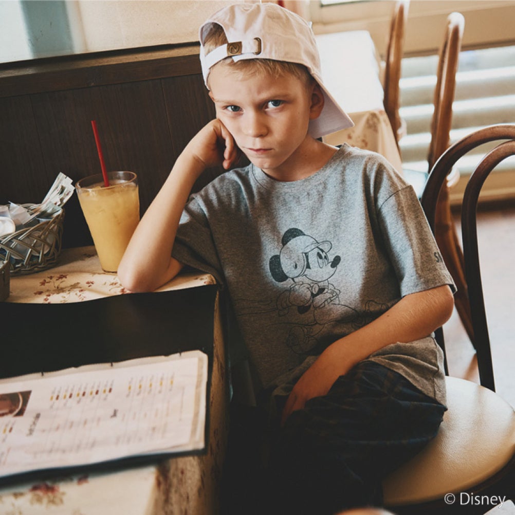 スムージー] 【SMOOTHY×WIND AND SEA】 BASEBALL Kids Tee H.グレー