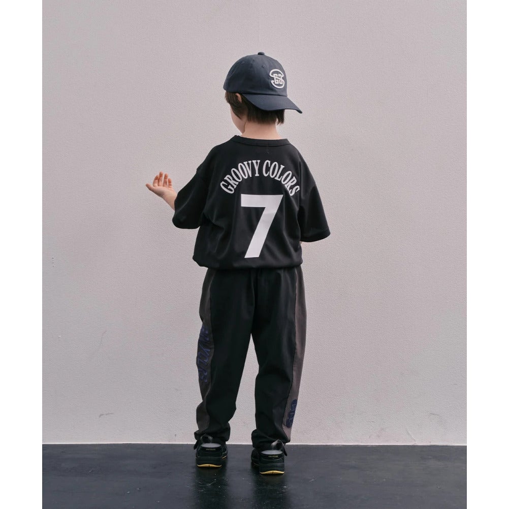 グルーヴィーカラーズ] CoolMax DRAWSTRING GC7 S/S TEE 2BK黒 ｜子供