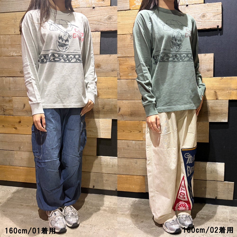 デニムダンガリー×スヌーピー] テンジク SNOOPY GOOD GRIEF L/S TEE