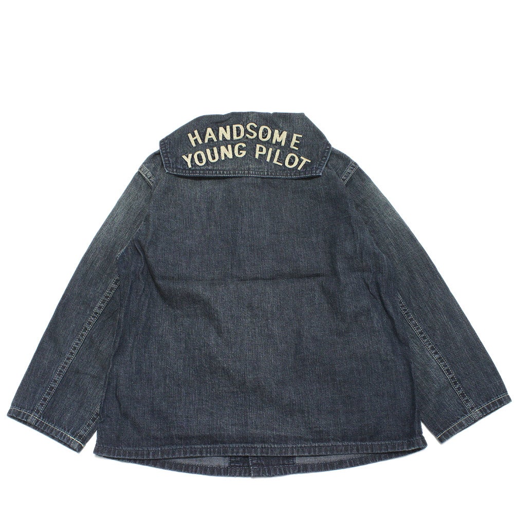 デニムダンガリー×スヌーピー] 8ozデニム SNOOPY JK 4NV紺 ｜子供服の
