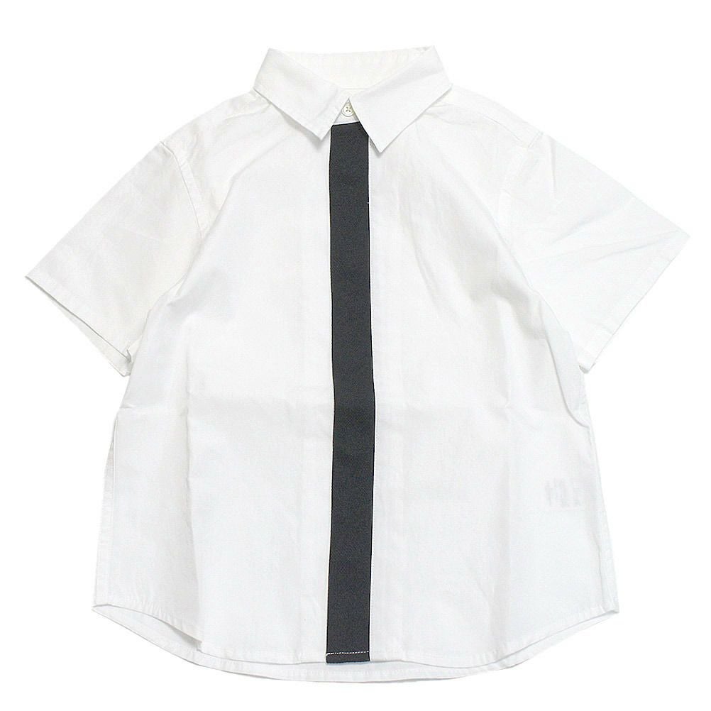 アーチ＆ライン] OG H/S KNIT TIE シャツ ホワイト(11) ｜子供服の通販