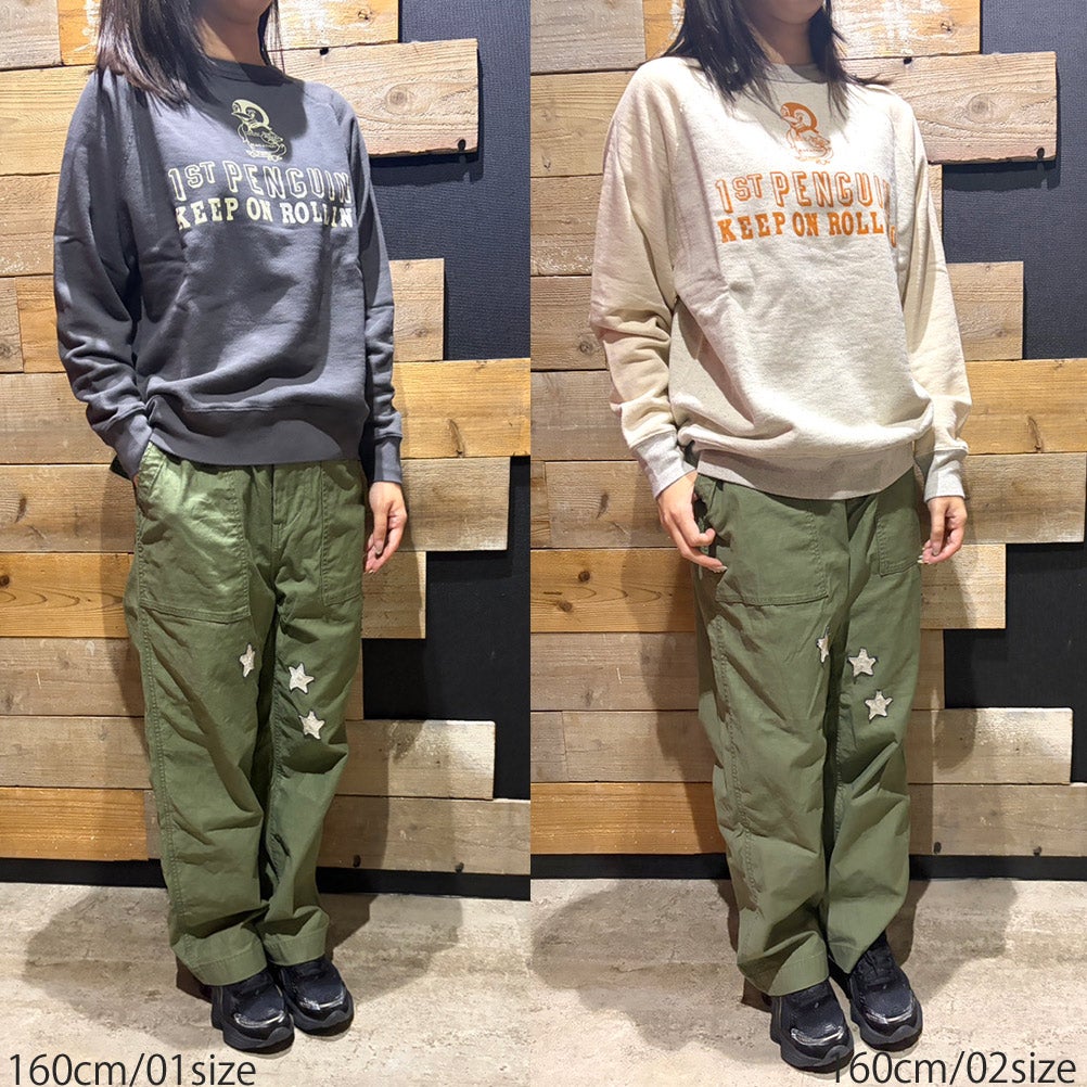デニムアンドダンガリー] ウラケ PENNIE ワッペン スウェット 7BR茶