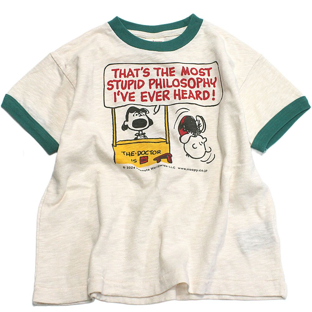 デニムダンガリー×スヌーピー] テンジク SNOOPY STUPID TEE 11OW生成