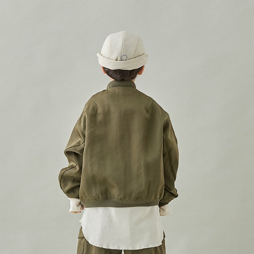 マウンテン] bright twill zip ブルゾン オリーブドラブ ｜子供服の