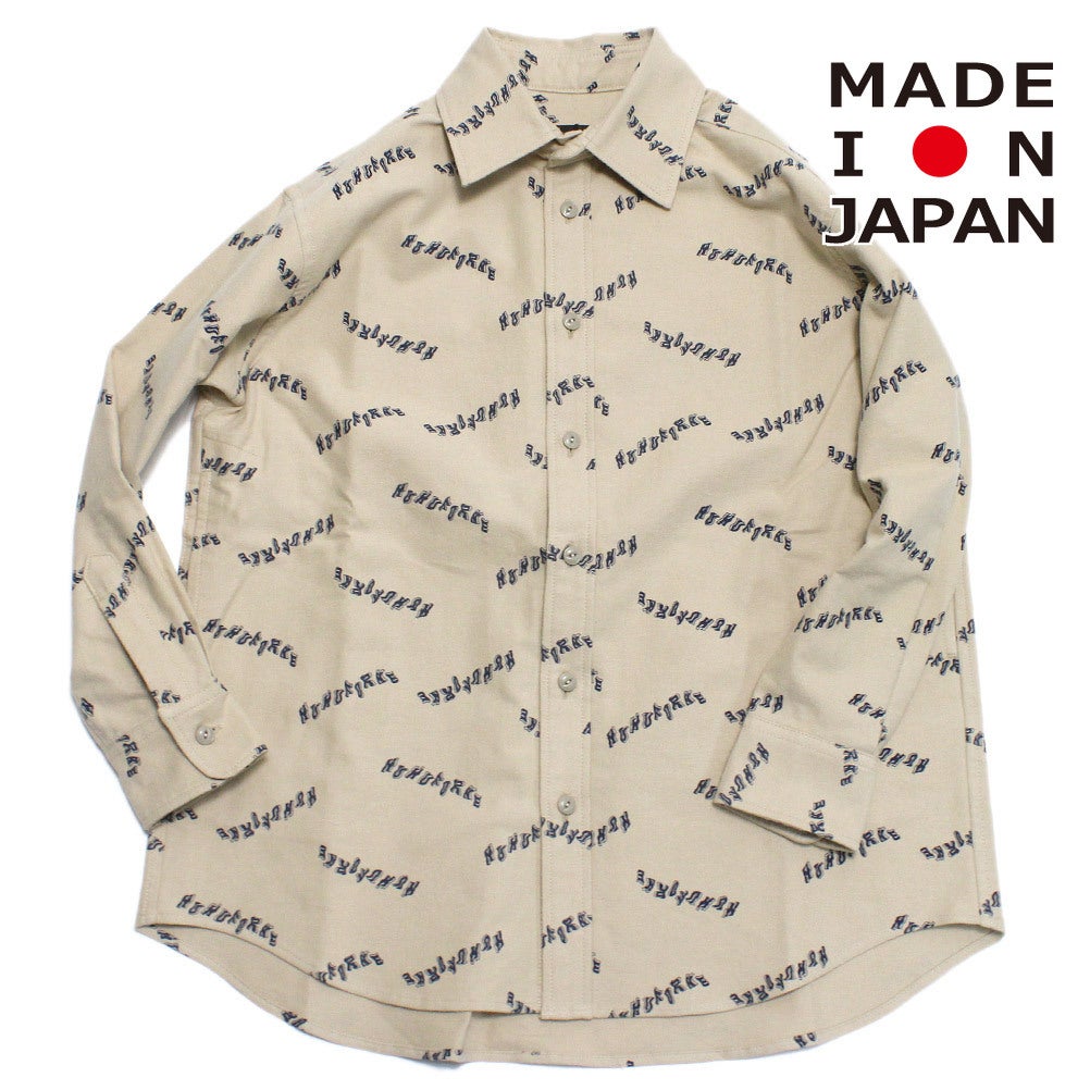 ベージュ×ネイビー