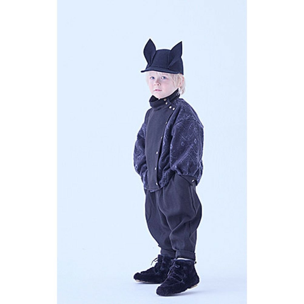 elfinfolk Sサイズ ivovy エルフィンフォルク] Snow Jacquard ジャケット ブラック ｜子供服の