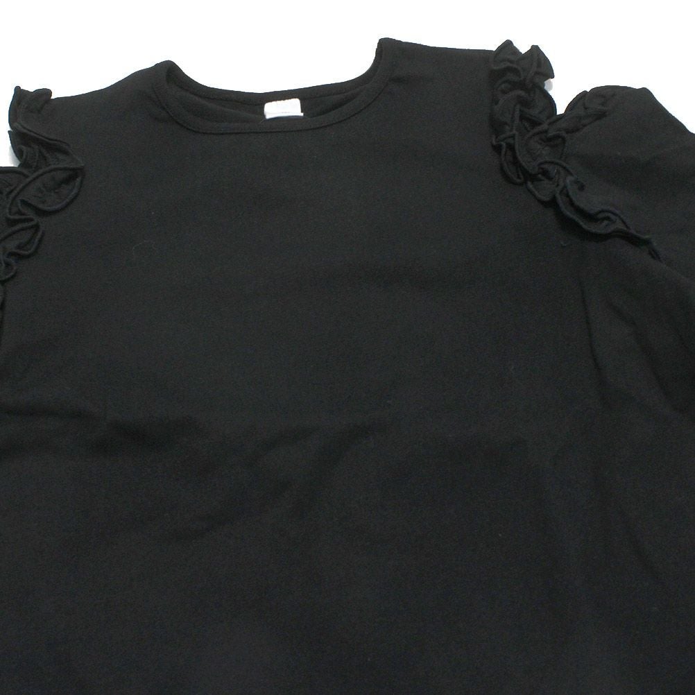 エヌエイチティー] フリルオフショルダーTシャツ ブラック(BK) ｜子供
