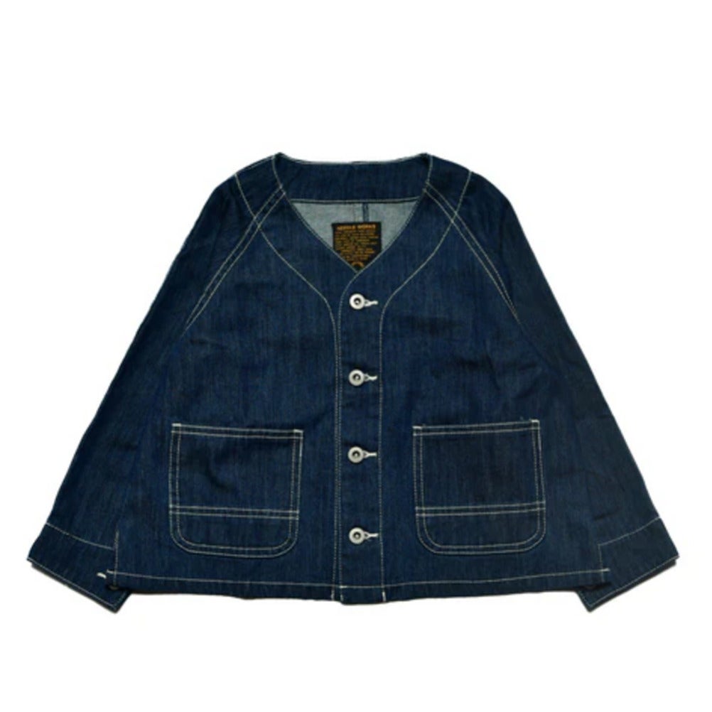 ニードルワークス] denimカバーオール インディゴネイビー ｜子供服の