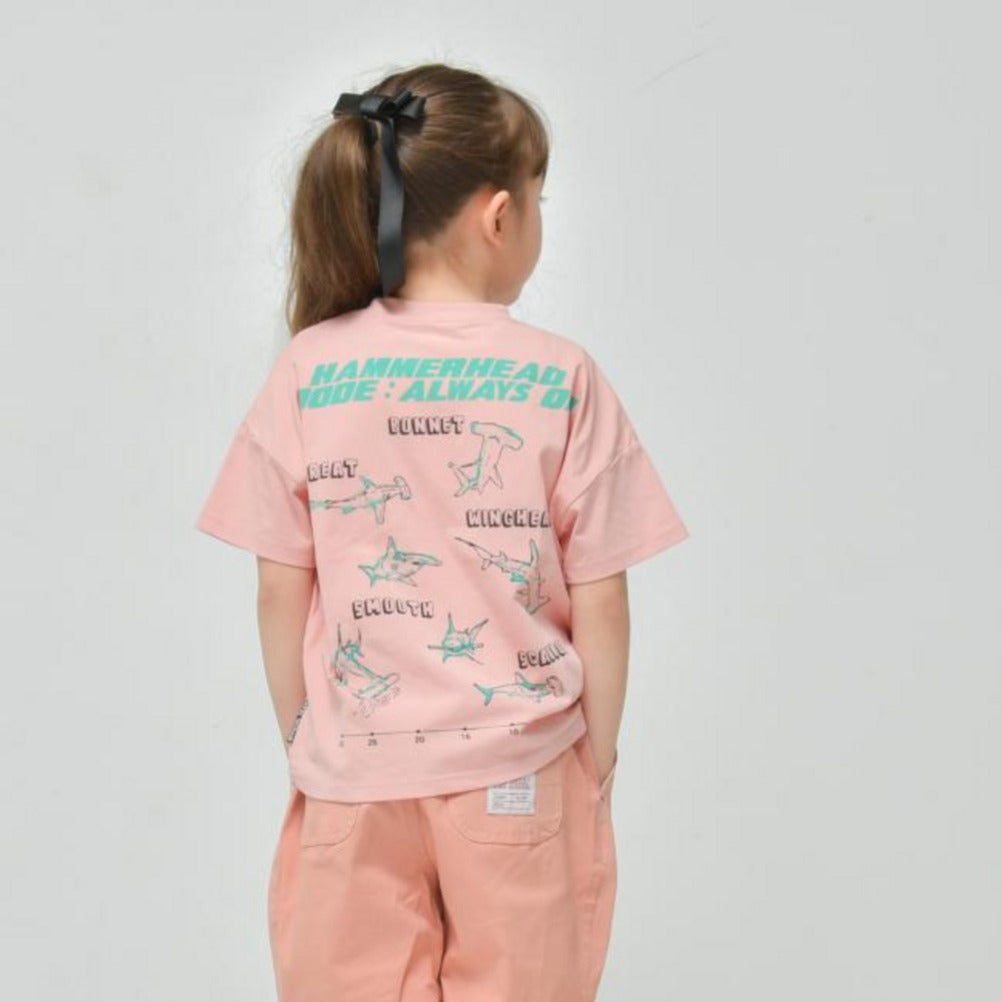 オフィシャルチーム] クールタッチ サメロゴTシャツ ピンク ｜子供服の